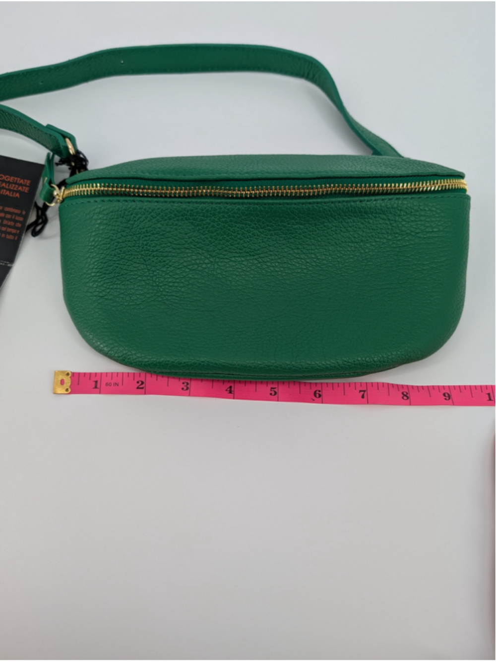 NWT Viola Castellani Green Italian Leather Belt Bag Fanny Pack Crossbody - Picture 12 of 13